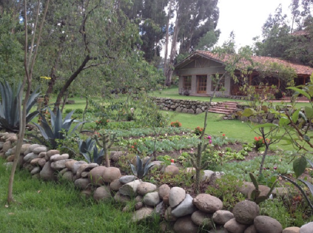 Cuencaans huis met tuin. Foto Arjan Meesterburrie